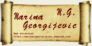 Marina Georgijević vizit kartica